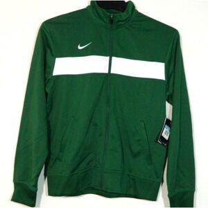 Nike Sportswear Mens MED Track Bomber Green Full Zip Up Turtle Neck Jacket NWT
